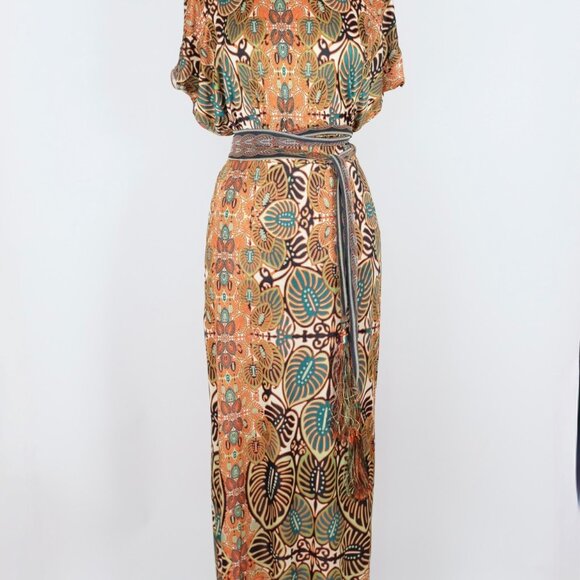 Jean Paul Gaultier Soleil M / L dress tunic top skirt palm print long - Picture 2 of 16